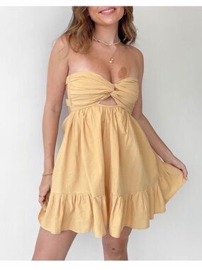Grey Bandit Summer Breeze Dress in Honey with Shorts Large